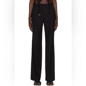 Dion Lee Black Lingerie Wool Trousers
